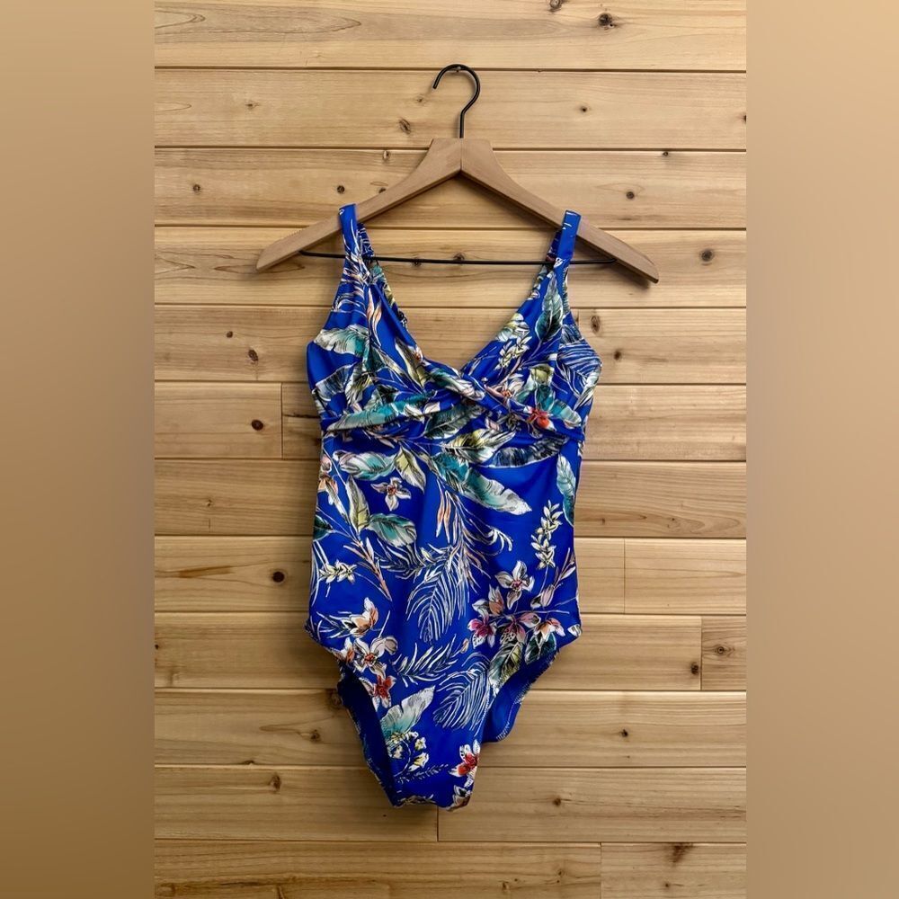 NWOT Fantasie Size 32DD Burano Underwire Plunge Tropical One Piece Swimsuit